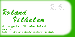 roland vilhelem business card